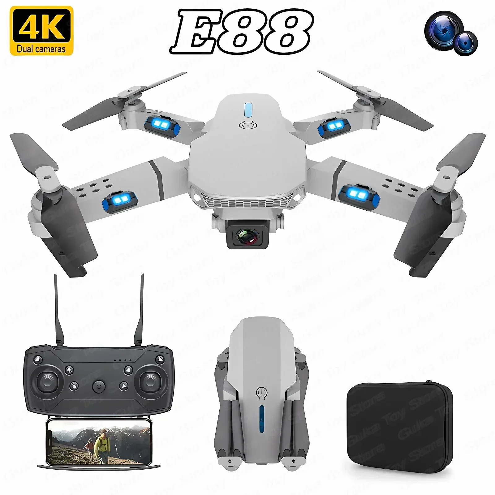 E88 Pro WIFI FPV Drone Wide An - Drone Camera Wide Angle บทวิจารณ์และราคา