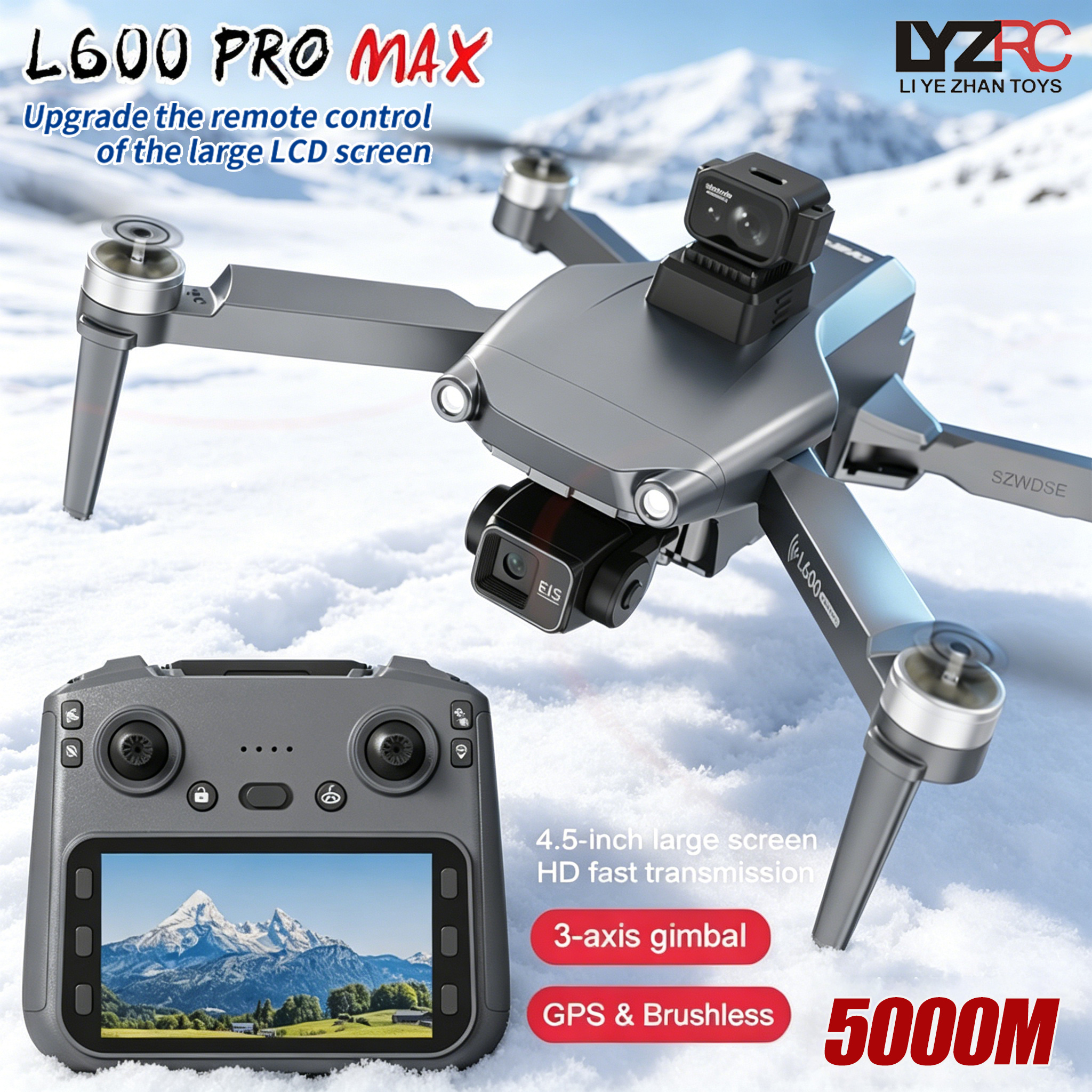 L600 MAX GPS Drone Professiona - Drone Camera With Gimbal บทวิจารณ์และราคา