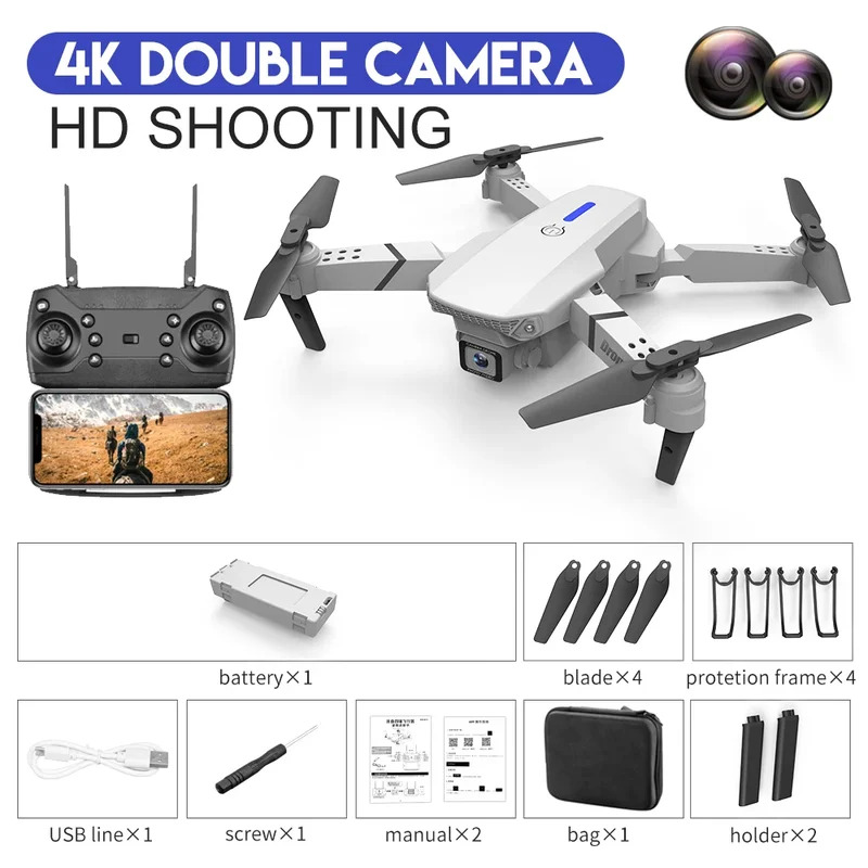 E88 ProIntelligent Folding Dro - Drone Camera Wide Angle บทวิจารณ์และราคา