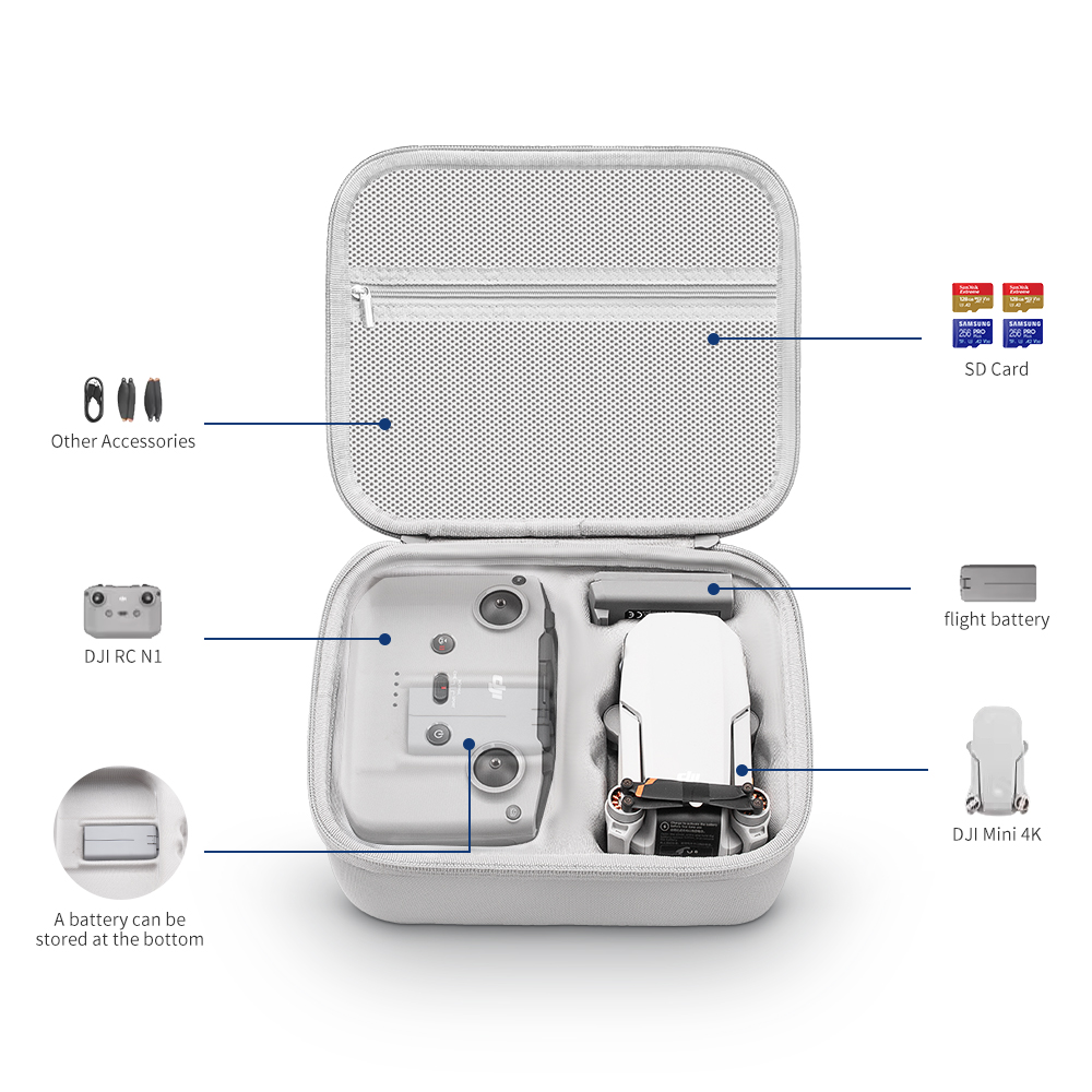 XFJI Storage Bag Protective Ca - Drone Camera Case บทวิจารณ์และราคา