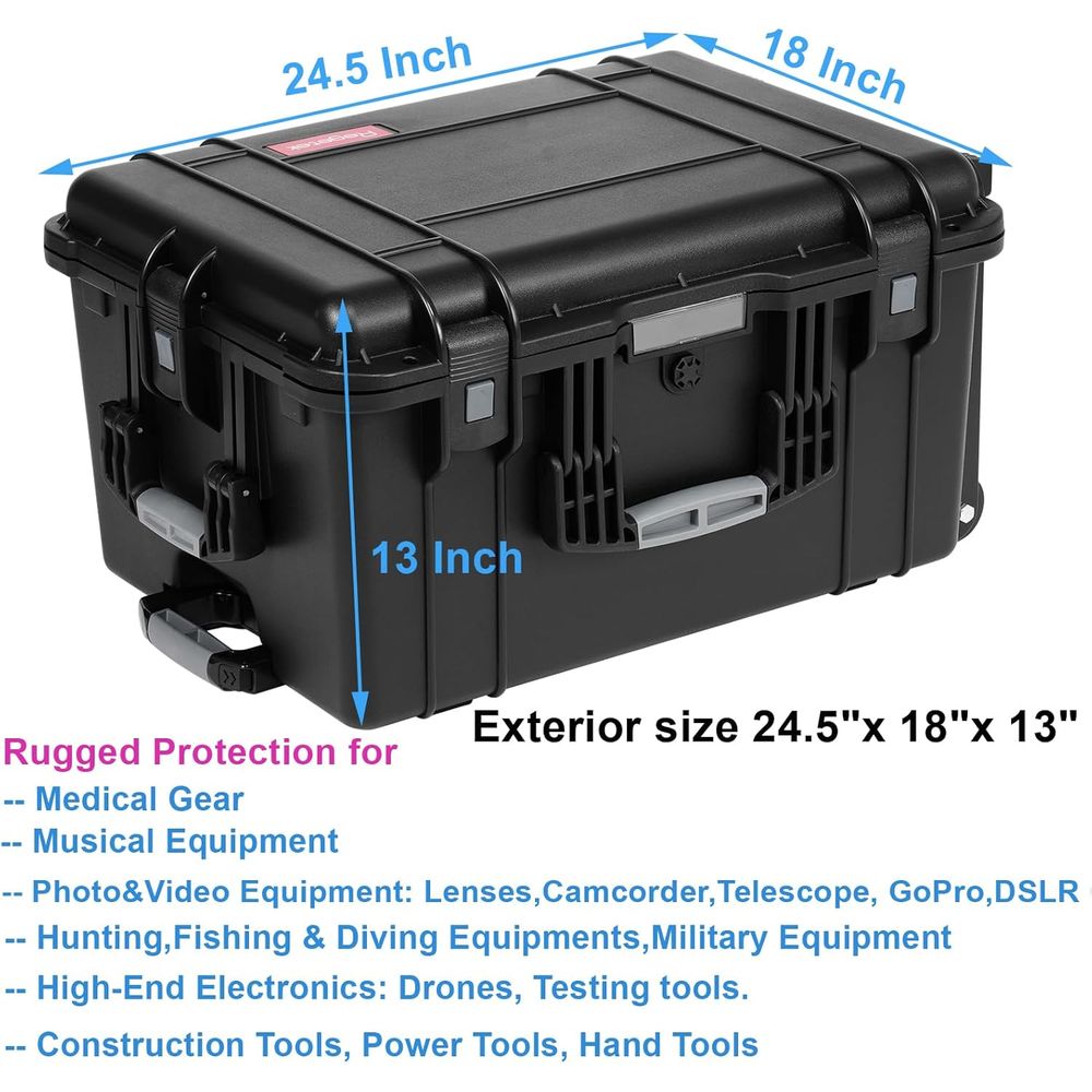 24.5 Rolling Waterproof Case w - Drone Camera Waterproof บทวิจารณ์และราคา