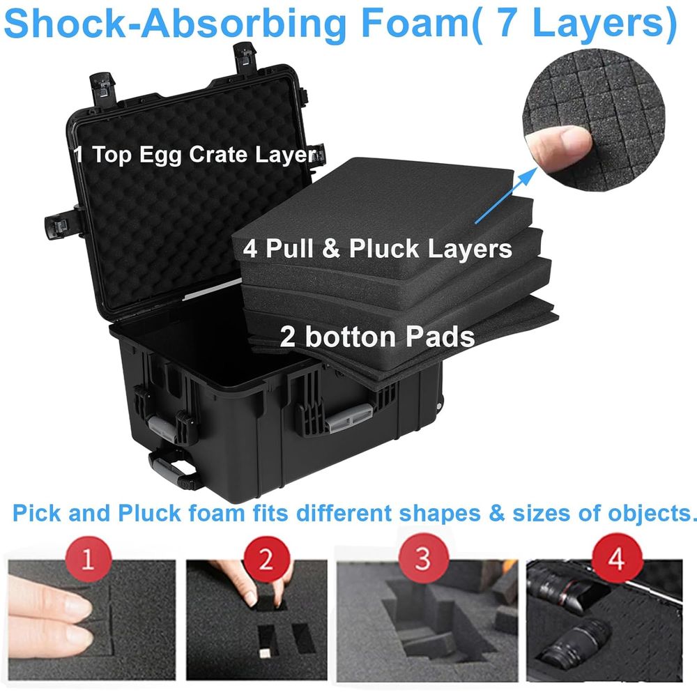 24.5 Rolling Waterproof Case w - Drone Camera Waterproof บทวิจารณ์และราคา