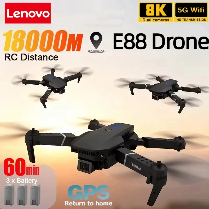 Lenovo New E88 Pro WIFI FPV Dr - Drone Camera Wide Angle บทวิจารณ์และราคา
