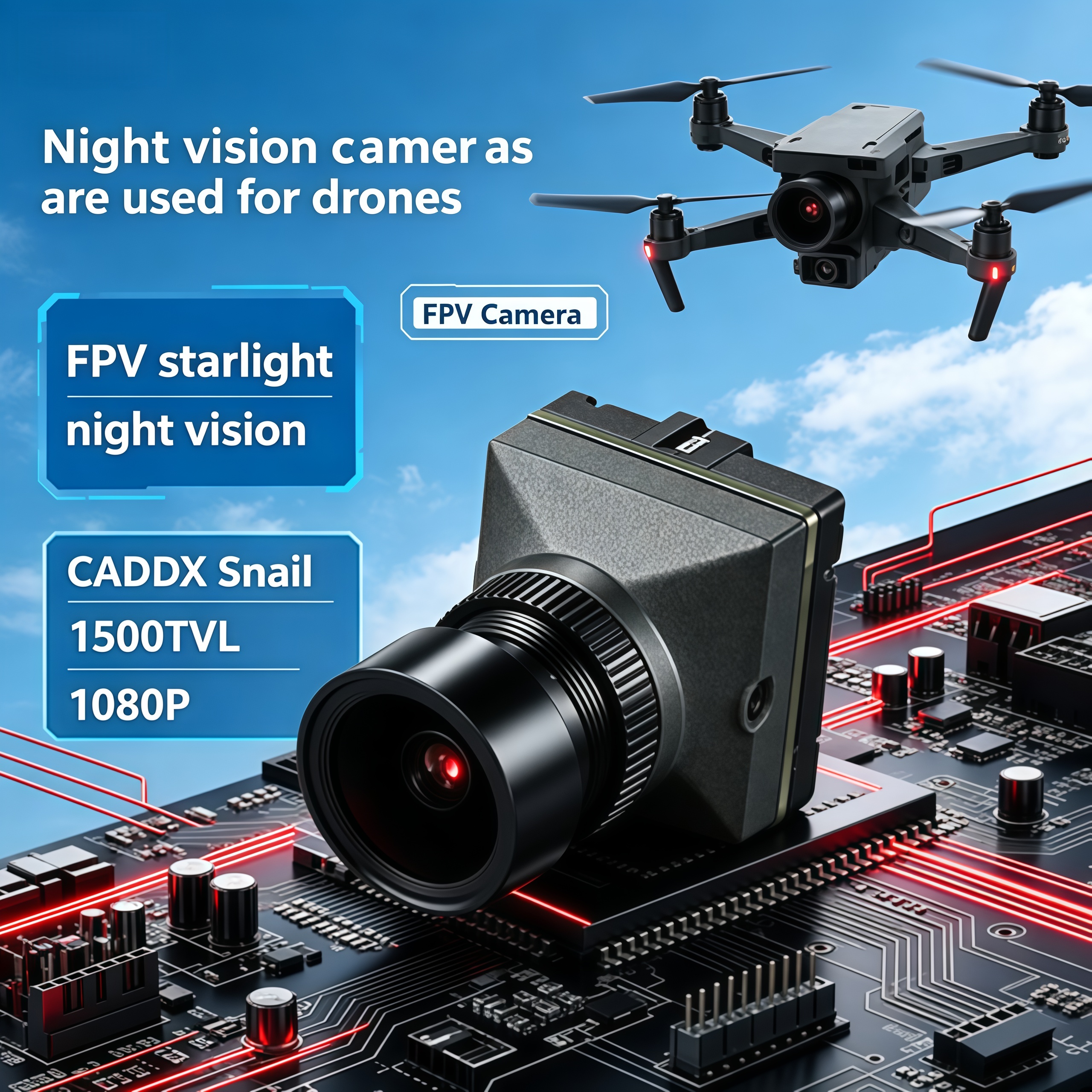 1500TVL HD CADDX Snail FPV Cam - Drone Camera Hd บทวิจารณ์และราคา