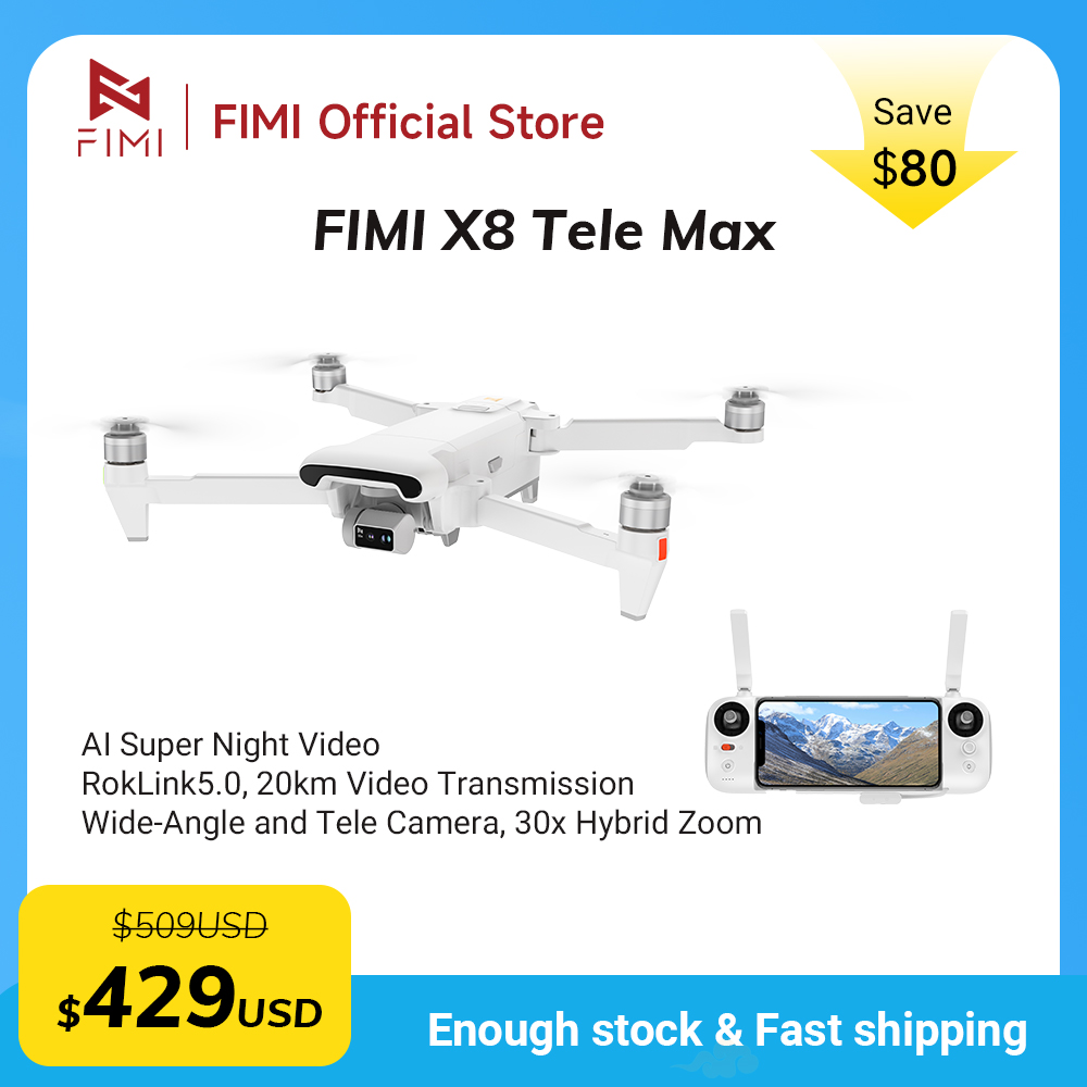 FIMI X8 Tele Max drone 1/2-inc - Drone Camera Thermal บทวิจารณ์และราคา